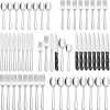 48-Piece Silverware Set with Steak Knives Stainless Steel