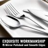 48-Piece Silverware Set with Steak Knives Stainless Steel